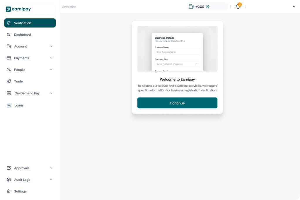 How to Verify Your Earnipay Business Account