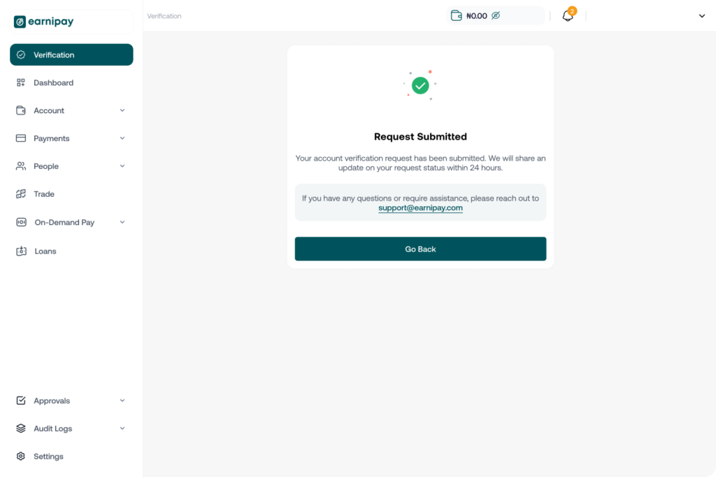 How to Verify Your Earnipay Business Account